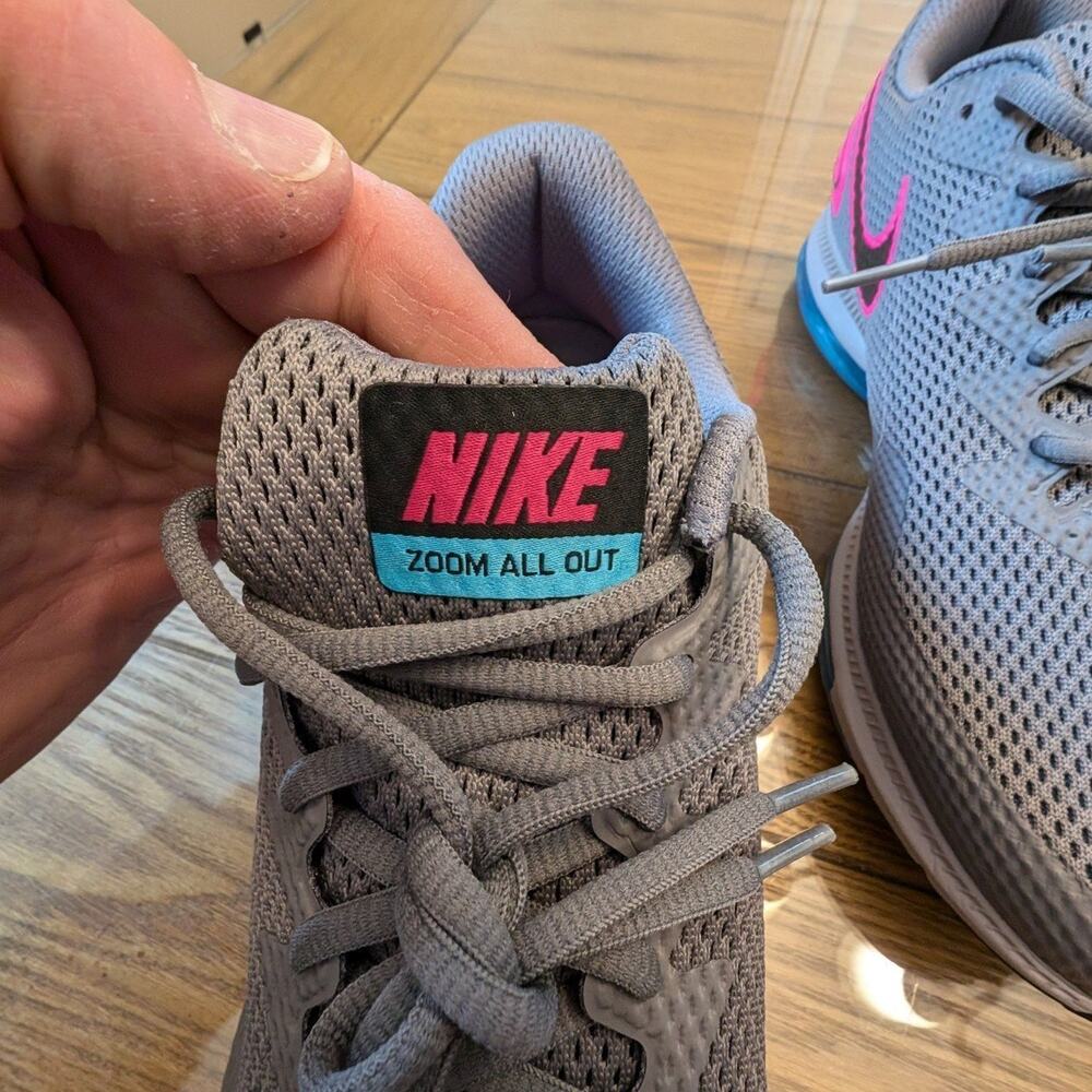 Nike Mens Zoom All Out Low 2 Fabric Low, Gunsmoke/Black-pink Blast, Size 12 - Picture 8 of 10